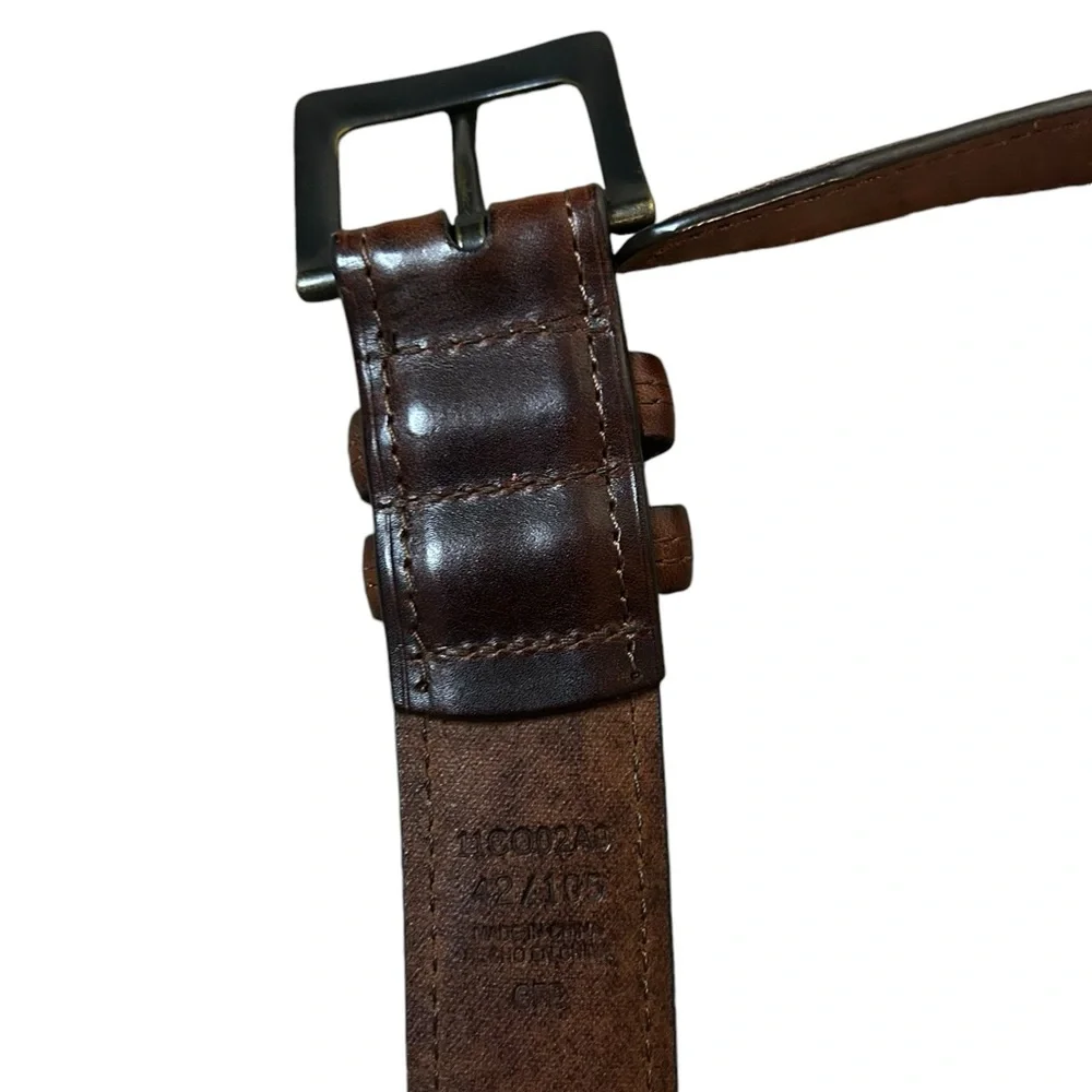 Columbia Heavy Duty Leather‎ Belt with Metal Buckle Mens Size 42